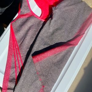 Soho pink & grey work out wear